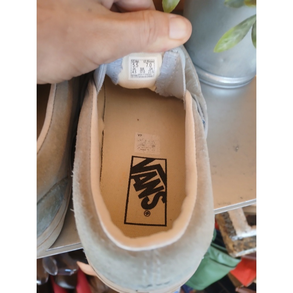 Vans Women's Blue and White Trainers Unisex Women's 7 Men's 5.5 Suede - Picture 8 of 8